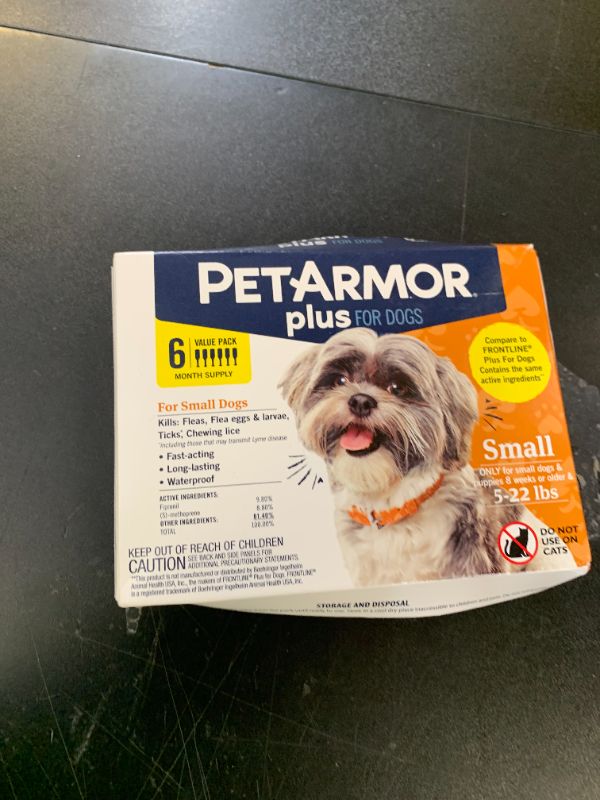 Photo 1 of PetArmor Plus for Dogs Flea and Tick Prevention for Dogs, Long-Lasting & Fast-Acting Topical Dog Flea Treatment, 6 Count, small