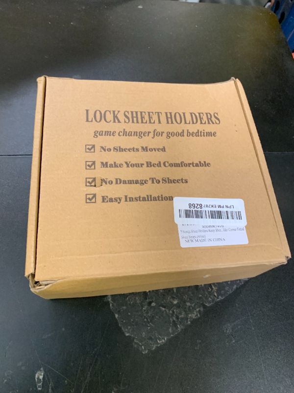 Photo 1 of Bed Sheet Holders for Corners, Sheet Holders Keep Sheets Firm & Tight - Lock Fitted Bed Sheet Holder 4PCS, Sheet Straps for All Sheet Mattress Sizes Easy Installation