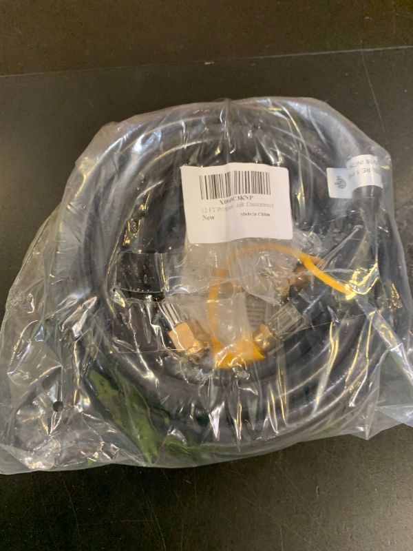 Photo 1 of 12 FT Propane Quick Connect Hose for RV to Gas Grill, Propane Quick Connect Fittings for 1 LB Throwaway Bottle Connects 1 LB Portable Appliance to RV 1/4" Female Quick Disconnect