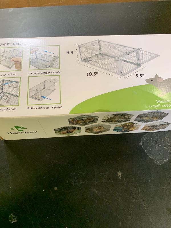 Photo 1 of Kensizer Humane Rat Trap, Chipmunk Rodent Trap That Work for Indoor and Outdoor Small Animal - Mouse Voles Hamsters Live Cage Catch and Release 1-Pack