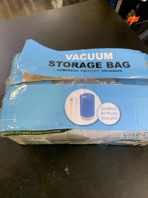 Photo 1 of 12 Pack Travel Vacuum Storage Bags with Portable Electric Pump, Vacuum Seal Space Saver Bags for Clothing, Vacuum Travel Bags for Luggage