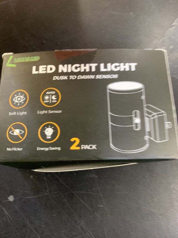 Photo 1 of L LOHAS LED Night Light Plug in, Modern Night Lights Plug into Wall, Dusk to Dawn Sensor, Soft White 3000K, 0-100LM Adjustable Brightness, Dimmable Night Lights for Hallway Bedroom Stairway, 2 Pack