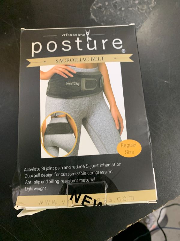 Photo 1 of Vriksasana Posture Sacroiliac Hip Belt for Women and Men That Alleviates Sciatic, Pelvic, Lower Back, Leg and Sacral Nerve Pain Caused by Si Joint Dysfunction| Trochanter Brace (Regular, Black)