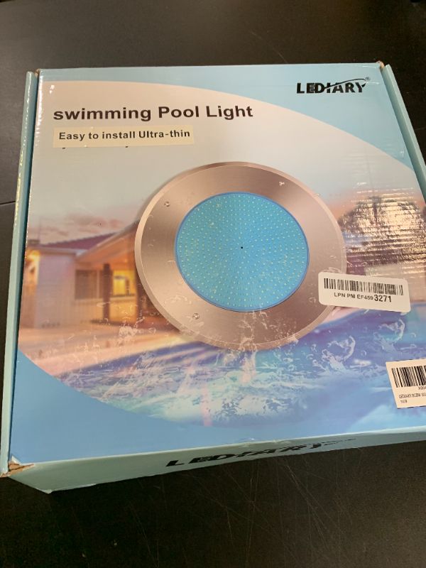 Photo 1 of LEDIARY 10" RGBW LED Pool Lights for Inground Pool, 120V 54Watt Swimming Pool Lights with 50FT Cord, IP68 Waterproof Pool Underwater Light for 10" Wet Niches (Transformer & Controller Included)