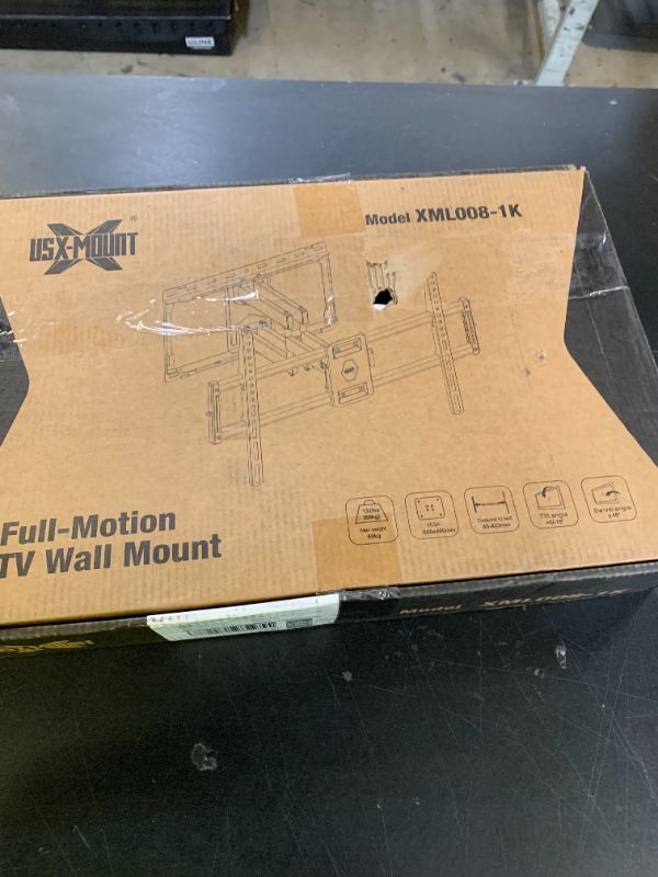 Photo 1 of USX Mount Full Motion TV Wall Mount for Most 42-86 inch Flat Screen/LED/4K, TV Mount Bracket Dual Swivel Articulating Tilt 6 Arms, Fits 8” 12” 16" Wood Studs,Max VESA 600x400mm, Holds up to 132lbs