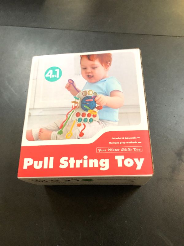 Photo 1 of Tiyol Montessori Toys, Silicone Pull String Activitys, Developmental Pulling Baby Sensory Toy, Car Seat Airplane Travel Toddler Boy &Girl Infant Birthday Gifts