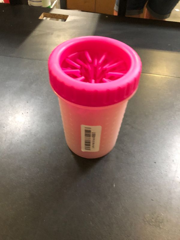 Photo 1 of Dexas Pink Medium Dog Paw Cleaner, MudBuster - Premium Quality Pet Supplies and Dog Accessories for Dogs, Easy to Use, Mess Free, BPA Free, Patented Product