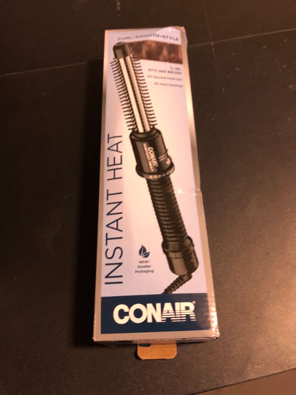 Photo 1 of Conair Instant Heat Curling Iron Brush, 3/4-Inch Barrel - For Use On Short Hair