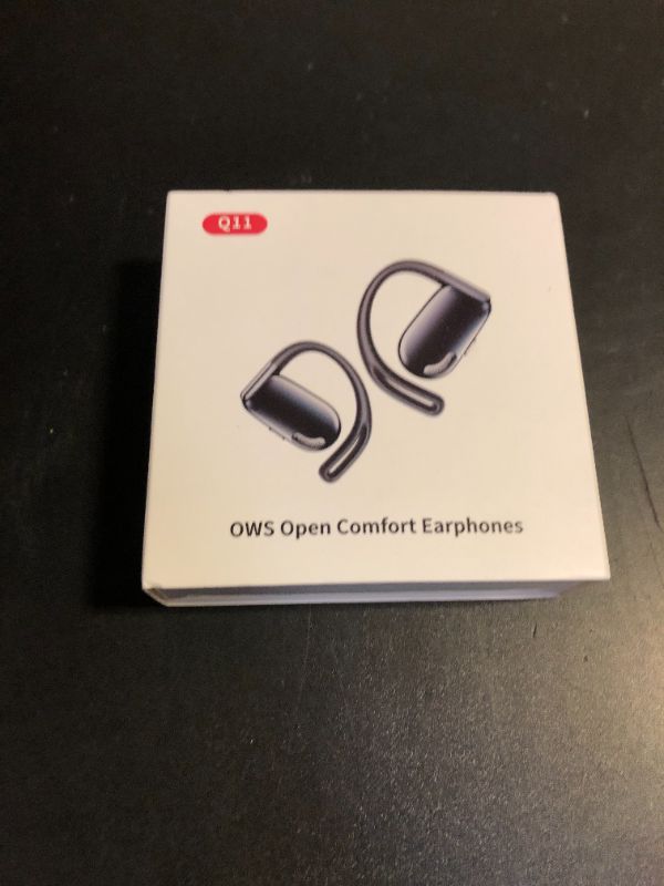 Photo 1 of NEOQOQO Open Ear Headphones, 0.28oz Lightweight Next-Gen Bluetooth 5.4 Air Conduction Wireless Earbuds w/Extra Bass, 48H Playtime, 3 EQ Modes, ENC Mic, IPX5, Snug Fit for Workout Running Black