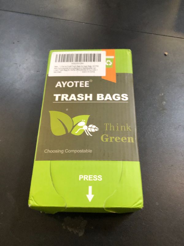Photo 1 of 1.2 Gallon Small Trash Bags Garbage Bags, AYOTEE Mini Compostable Strong Bathroom Wastebasket Can Liners trash Bags for Home Office Kitchen fit 5L,5 Liter,1 Gal,Green