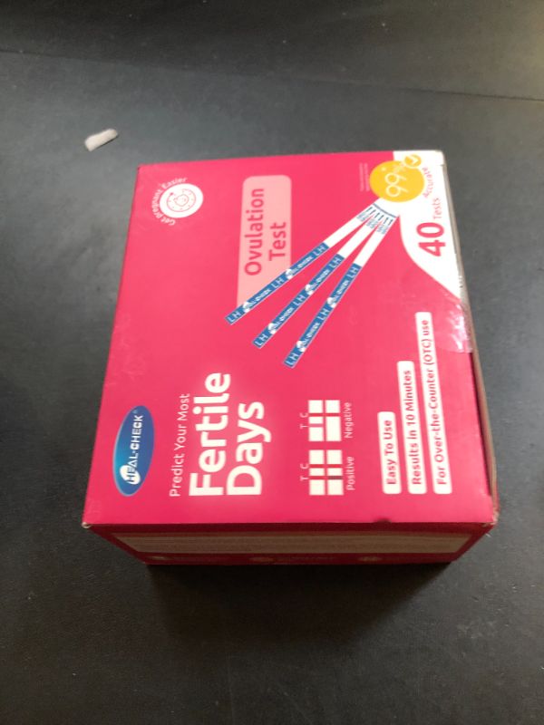 Photo 1 of 40 Pack Ovulation Tests with Cups, Bulk Ovulation Test Strips for Women, HEAL-CHECK Ovulation Predictor Kit, Accurate Fertility Tests for Home, Individually Wrapped 5mm LH Strips with Cups