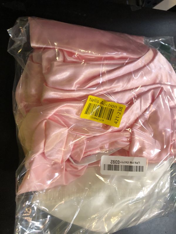 Photo 1 of SiinvdaBZX 2 Pcs Satin Crib Sheets for Girls, Silky Soft Crib Fitted Sheets for Standard Crib and Toddler Mattress (Pink & White, 52 x 28 x 8In)