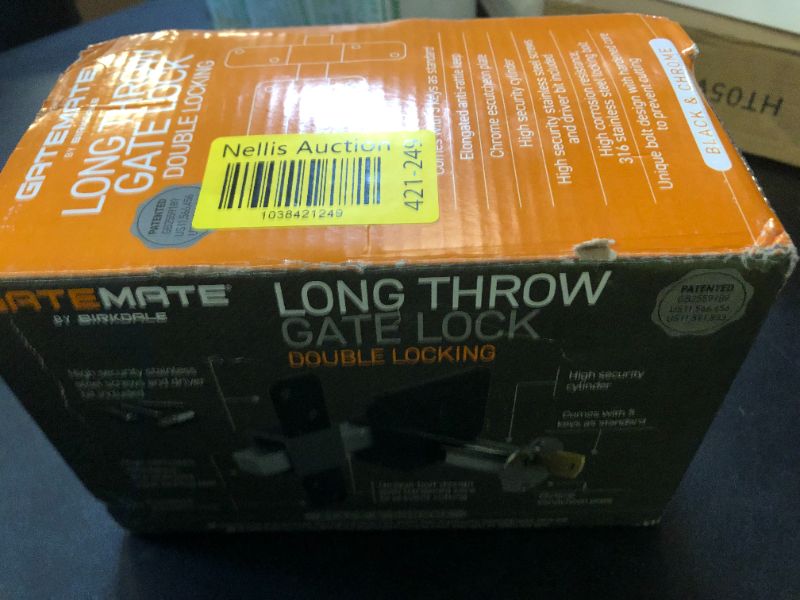 Photo 1 of GateMate Long Throw Gate Lock 1490126, Euro Profile Keyed Alike Gate Lock for Sheds, Gates & Garage Doors, Keyed Both Sides, 316 Stainless Steel, for Wooden Gates & Doors Up to 2” (50mm), 5 Keys