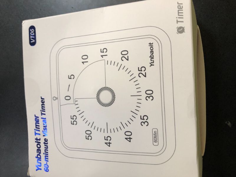 Photo 1 of Yunbaoit 16cm Countdown Visual Timer with Optional Alert Modes, 60 Minute Oversize Classroom Visual Timer for Kids and Adults, Silent Magnetic Kitchen Timer with Kickstand(White Blue)