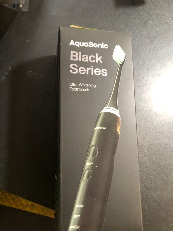 Photo 1 of Aquasonic Black Series Ultra Whitening Toothbrush – ADA Accepted Electric Toothbrush- 8 Brush Heads & Travel Case – 40,000 VPM Electric Motor & Wireless Charging - 4 Modes w Smart Timer