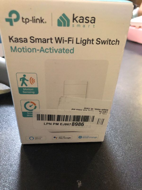 Photo 1 of Kasa Smart Light Switch HS200, Single Pole, Needs Neutral Wire, 2.4GHz Wi-Fi Light Switch Works with Alexa and Google Home, UL Certified, No Hub Required , White, HS200