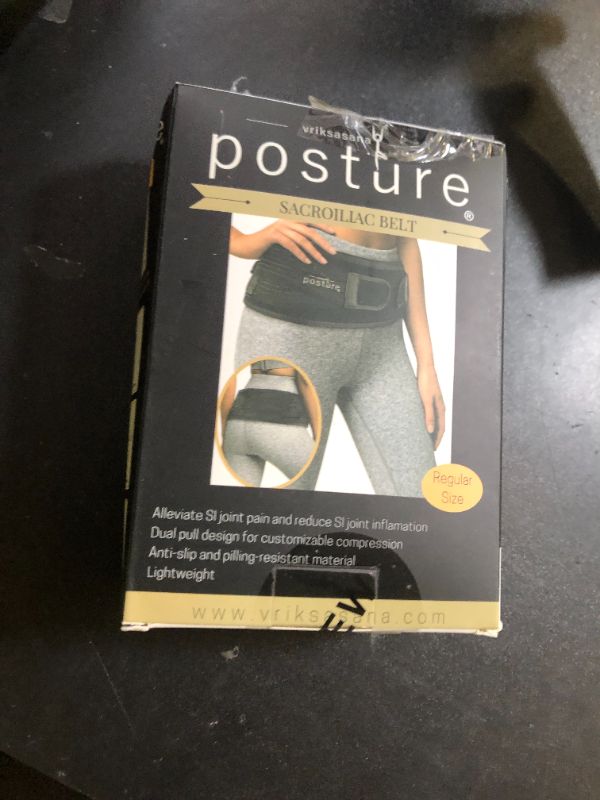 Photo 1 of Vriksasana Posture Sacroiliac Hip Belt for Women and Men That Alleviates Sciatic, Pelvic, Lower Back, Leg and Sacral Nerve Pain Caused by Si Joint Dysfunction| Trochanter Brace (Regular, Black)