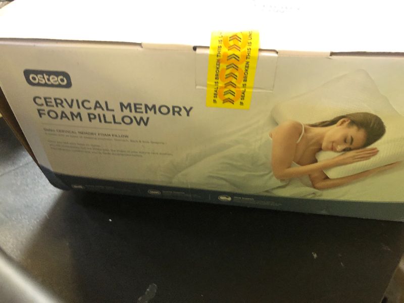 Photo 1 of Osteo Cervical Pillow for Neck Pain Relief, Hollow Design Odorless Memory Foam Pillows with Cooling Case, Adjustable Orthopedic Bed Pillow for Sleeping, Support for Side Back Sleepers
