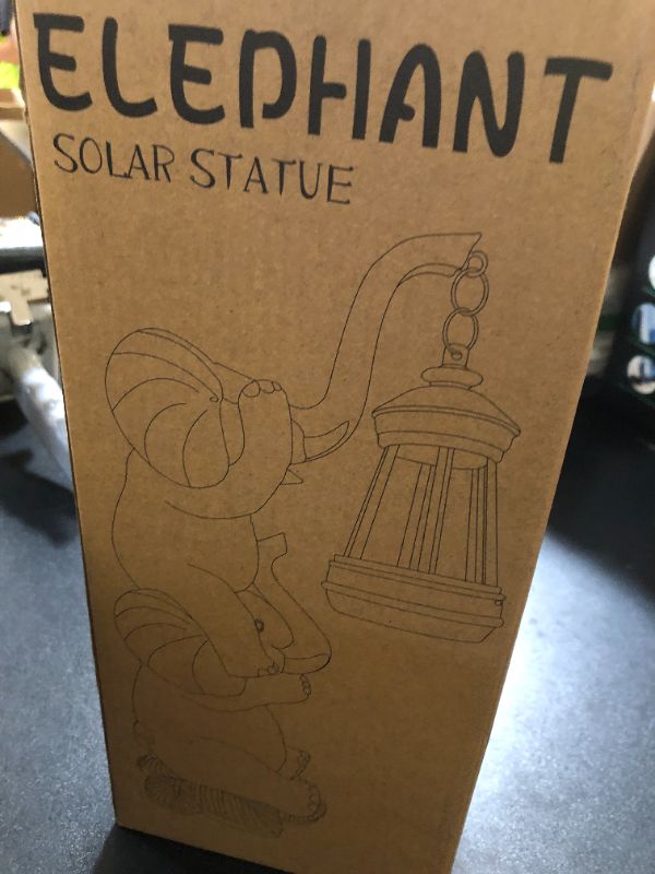 Photo 1 of Solar Elephant Garden Statue with LED Lights - Waterproof Outdoor Decor for Patio, Yard, Balcony - Unique Elephant Gifts for Women, Mom, Grandma - Birthday, Mother’s Day, Housewarming Gift