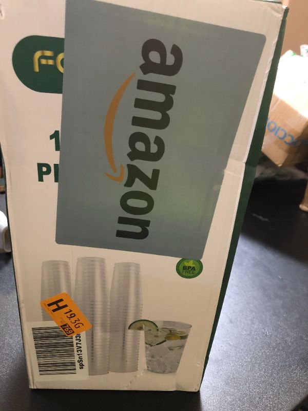 Photo 1 of FOCUSLINE 12 oz Clear Plastic Cups, Disposable Heavy Duty Hard Plastic Cups, Reusable, 100 Count
