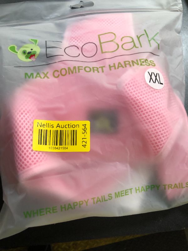 Photo 1 of EcoBark Dog Harness - Eco-Friendly Max Comfort Harnesses - Luxurious Soft Mesh Halter - Over The Head Harness Vest- No Pull and No Choke for Large, XL, and XXL Dogs (XXL, Baby Pink)