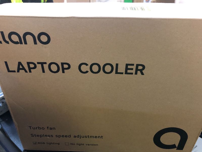 Photo 1 of llano RGB Laptop Cooling Pad, Gaming Laptop Cooler with Powerful Turbofan, Fast Cooling Laptop 15.6-21in, Adjustable Speed, Touch Control, LCD Screen