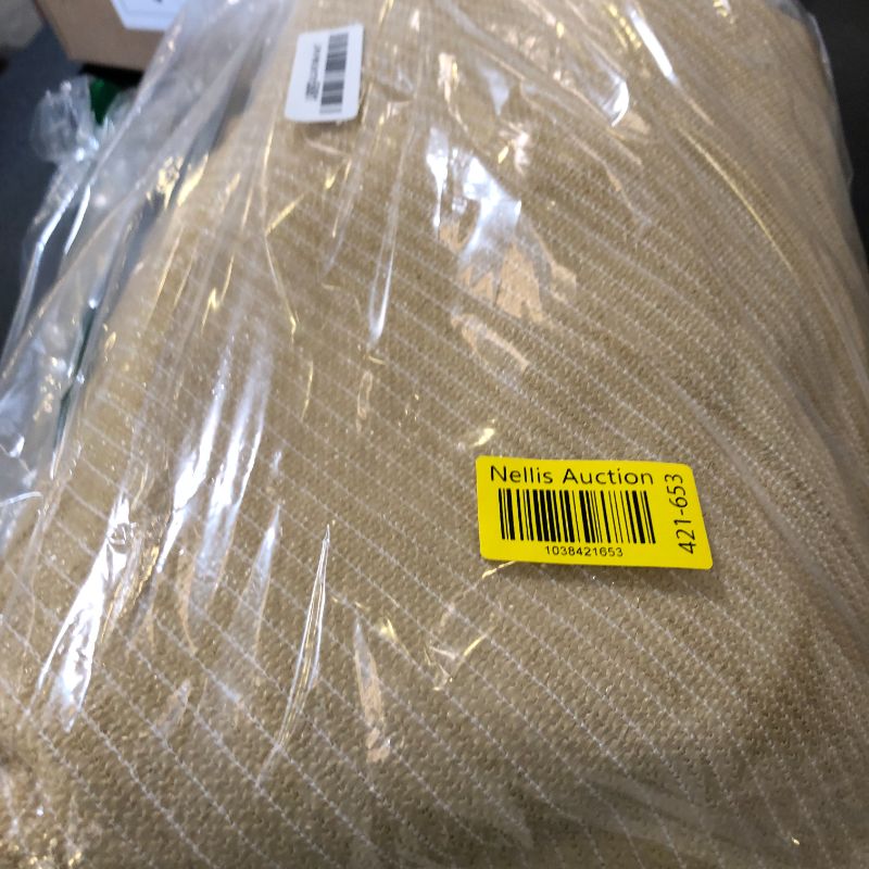 Photo 1 of ColourTree 18' x 18' x 18' Beige Sun Shade Sail Triangle CTSLT18 - Canopy Mesh Fabric UV Block UPF50 - Commercial Heavy Duty - 190 GSM - 3 Years Warranty (We Make Custom Size)