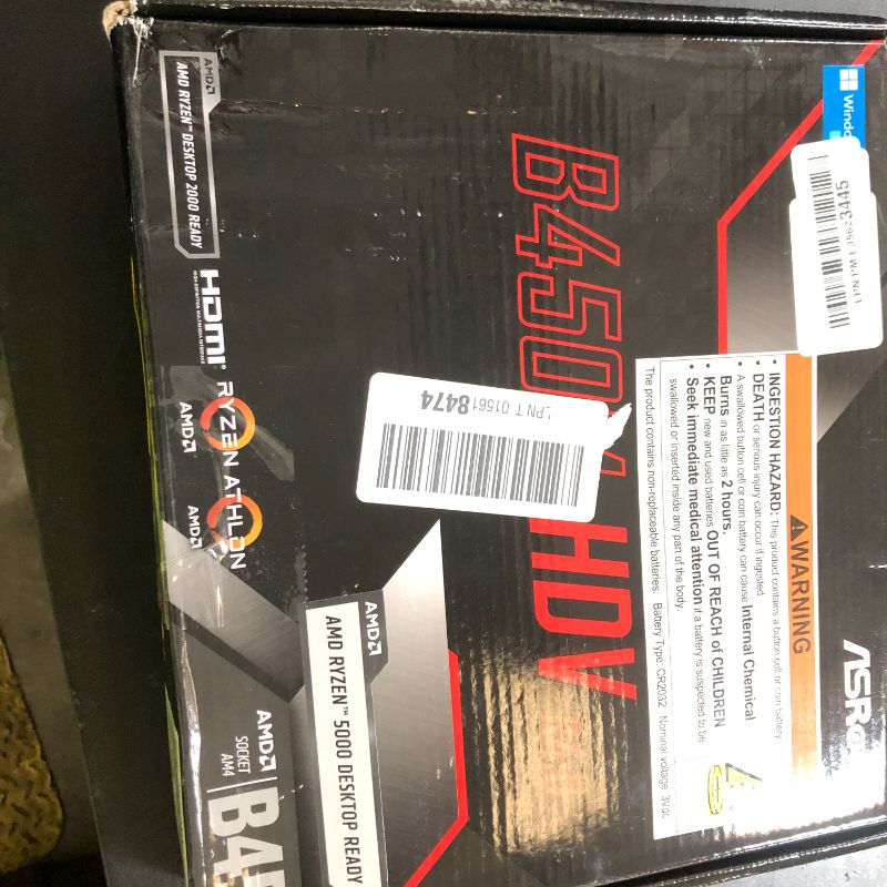 Photo 1 of B450M-HDV R4.0 AMD B450 AM4 Socket Ryzen 2000 - 5000 Processors DDR4 3200 64GB HDMI DVI-D D-Sub Motherboard SATA 6Gb/s Micro ATX M.2