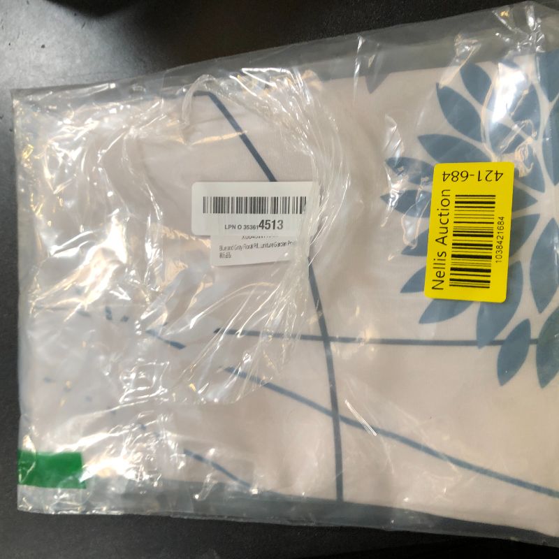 Photo 1 of Blue and Gray Floral Pillow Covers 12x20 Set of 2 Outdoor Waterproof White Colored Decorative Throw Pillows Summer Pillowcase Polyester Cushion Case Decor for Couch Patio Funiture Garden Porch 01B12
