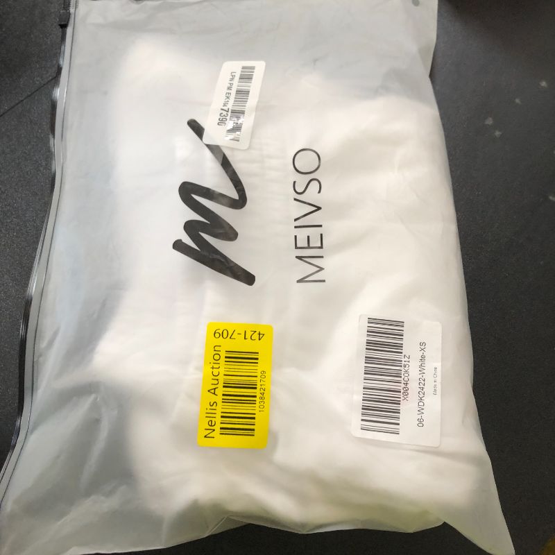 Photo 1 of MEIVSO Womens Cotton Sweat Shorts Gym Workout Lounge Shorts with Pockets White XS
