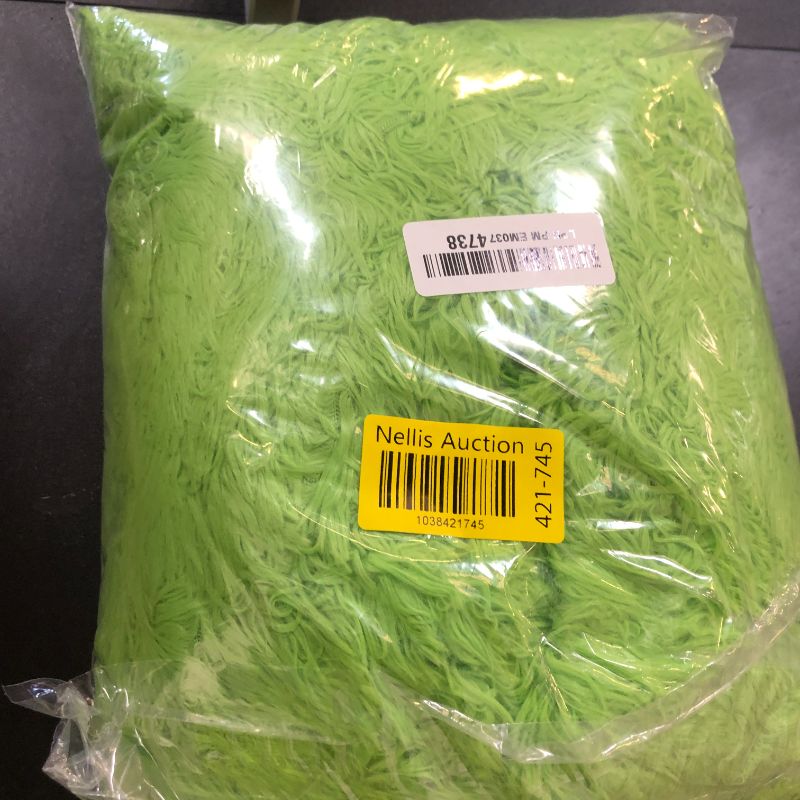 Photo 1 of XeGe Fluffy Stuffed Animal Storage Bean Bag Chair Cover(No Filler), Faux Fur Washable Soft Bean Bag Cover for Plush Toys or Textile, Plush Shaggy Large Bean Bag for Adults Kids Teens, Lime Green