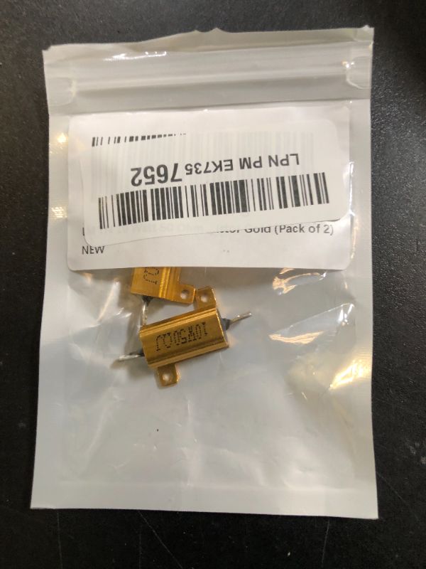 Photo 1 of LM YN 10 Watt 50 Ohm 5% Wirewound Resistor Electronic Aluminium Shell Resistor Gold (Pack of 2)