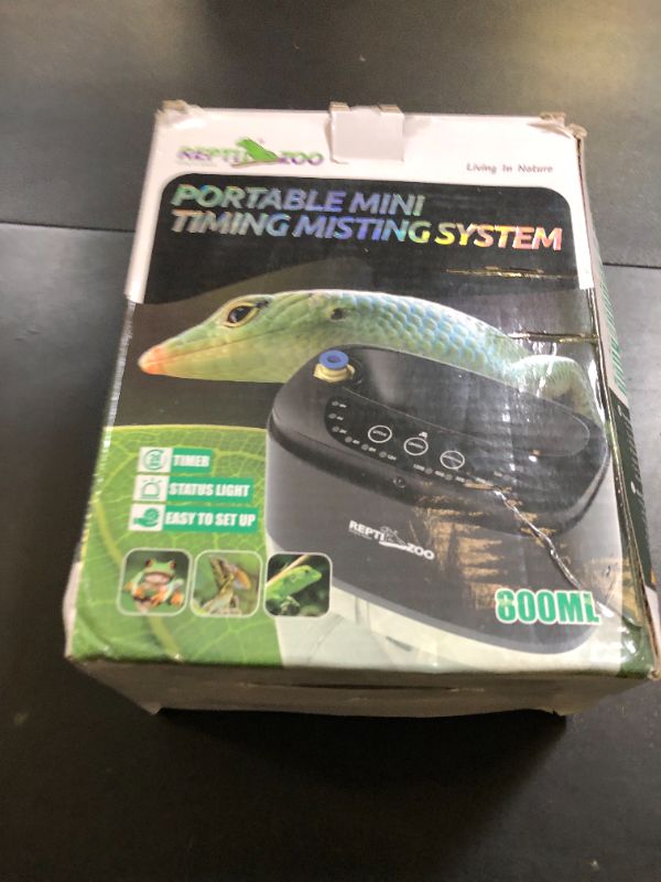 Photo 1 of REPTI ZOO 800ml Reptile Mister Fogger Portable Mister for Reptile Tank Reptile Enclosure Misting System Terrarium Mister with 2PCS Nozzles for Reptiles/Amphibians, Black
