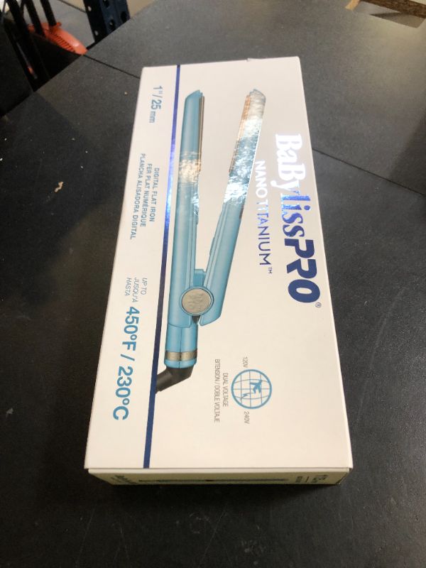 Photo 1 of BaBylissPRO Nano Titanium Flat Iron Hair Straightener, 1" Digital Hair Straightener Iron for Professional Salon Results and All Hair Types