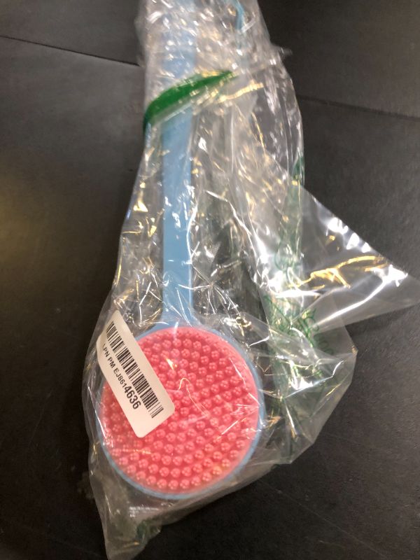 Photo 1 of VWMYQ Silicone Back Scrubber for Shower, Bath Body Brush with Long Handle, Double Sided Shower Brush for Shower Exfoliating and Massage Can Produce Rich Foam, Long Handle Back Scrubber for Men