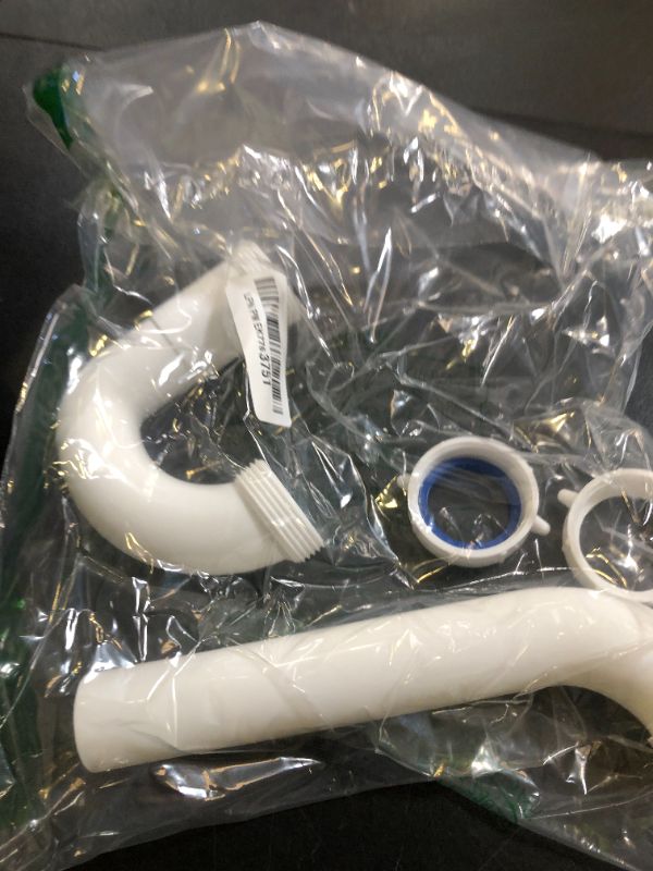 Photo 1 of (1 Pack) Yariwiz White 1 1/4 Inch Basin Sink Drain Pipe Tubular Kit, Not Used for Kitchen Sink KSD-003W