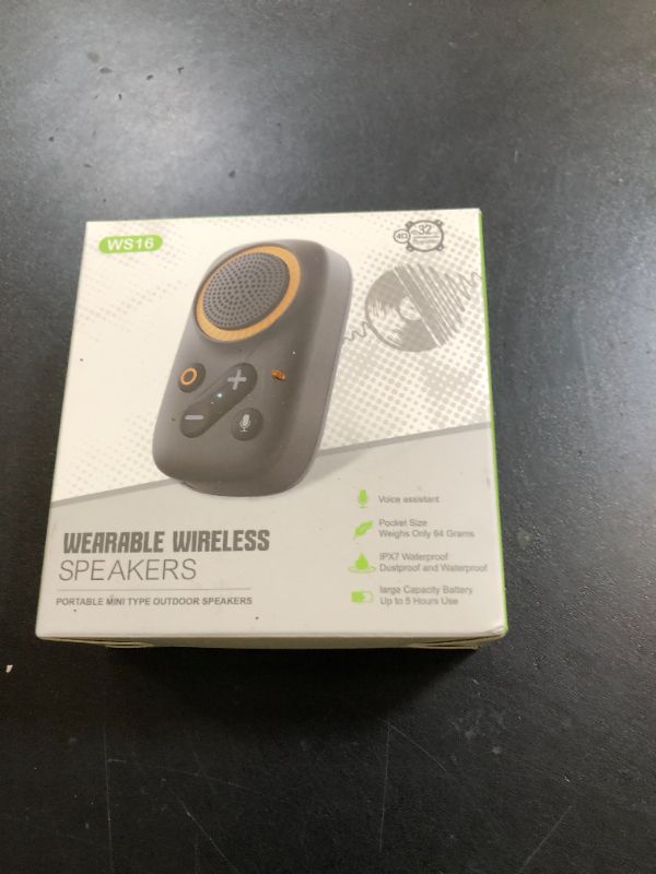 Photo 1 of Ainostone Wearable Bluetooth Speaker Built in Mics for Hands Free Call/Voice Assistant Clip on Portable Small Wireless Speakers Ipx7 up to 15H Playing for Work/Cycling/Outdoor/Sports/Hiking/Golf