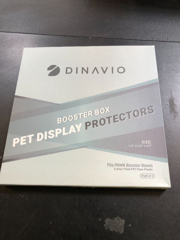 Photo 1 of Dinavio Crafthouse Plastic PKMN Booster Box Protector 5 Pack - Booster Box Case Display Protectors - Compatible with English Modern PKMN Booster Boxes - 0.5mm Thick (Pack of 5)