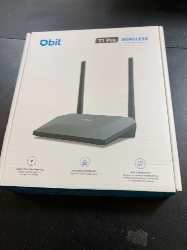 Photo 1 of Dbit N300 Easy Setup Wireless Wi-Fi Router Smart Home Internet Router - 2 x High Power Antennas, Supports Access Point, WISP, Up to 300Mbps (T1 Pro)