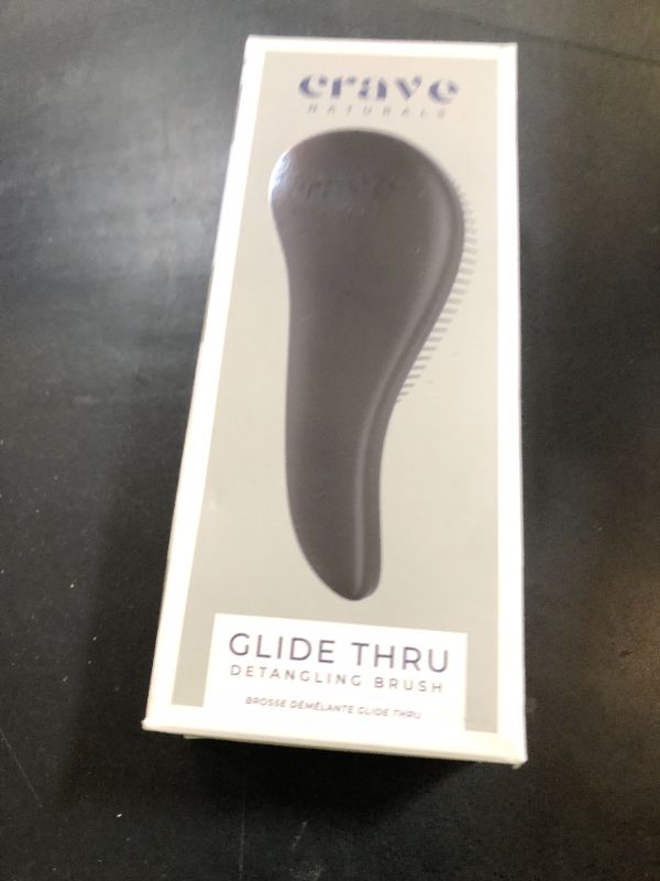 Photo 1 of Crave Naturals Glide Thru Detangling Brush, Detangler Brush for Curly, Straight, Wet and Dry Hair Comb for Adults and Kids, Hair Accessories for Women, Black