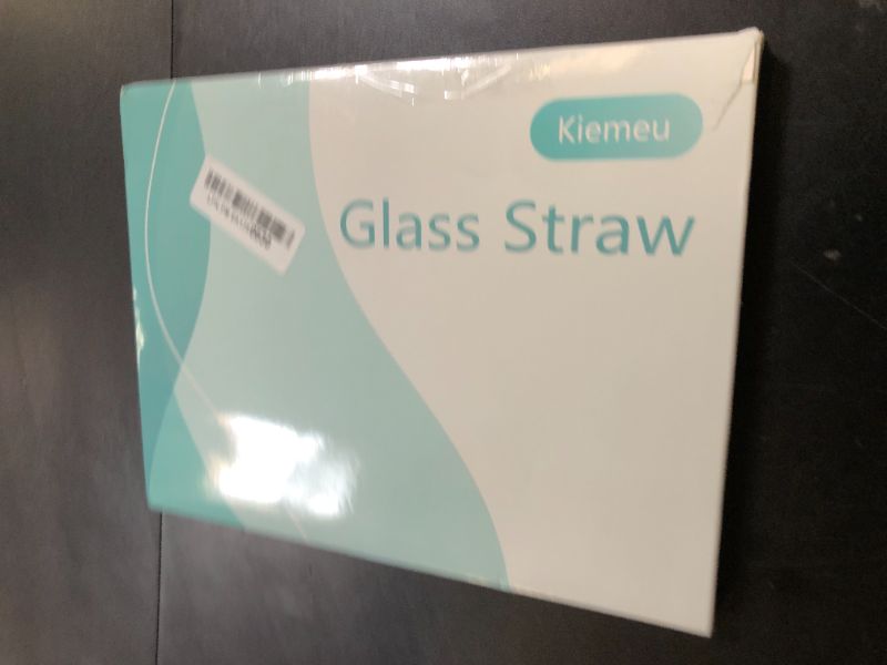 Photo 1 of Kiemeu 20 Pack Clear Glass Straws Shatter Resistant, ?8 mm Thin Glass Straws, Family Pack