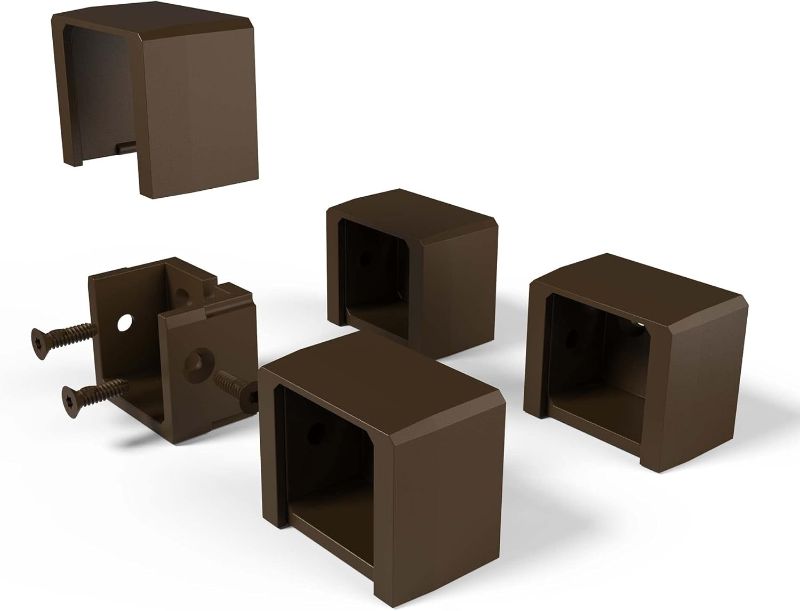 Photo 1 of Fortress Inspire Railing Straight Brackets (Box of 4) (Brown)