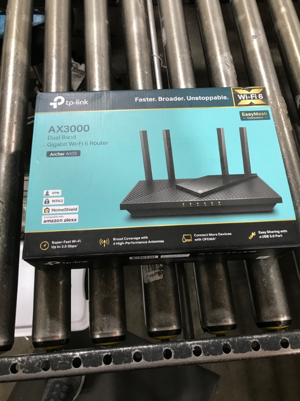 Photo 2 of TP-Link Dual-Band AX3000 Wi-Fi 6 Router Archer AX55 | Wireless Gigabit Internet Router for Home | EasyMesh Compatible | VPN Clients & Server | HomeShield, OFDMA, MU-MIMO | USB 3.0 | Secure by Design