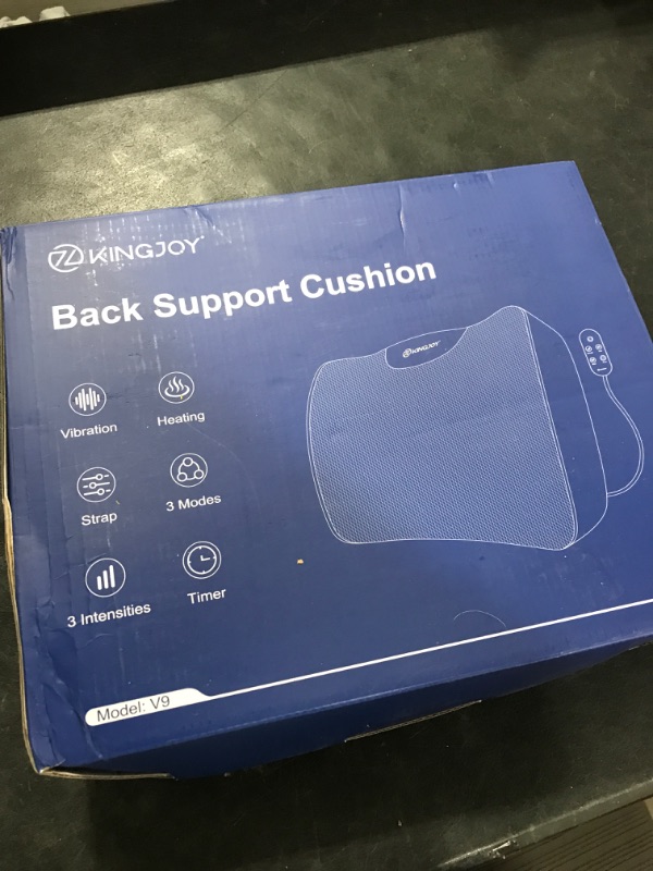 Photo 1 of Lumbar Support Pillow for Office Chair, Heated Back Support Pillows with Vibration, Memory Foam Chair Back Massager for Pain Relief, Back Massage Pillow for Home Car Desk Sofa, Gifts for Women Man