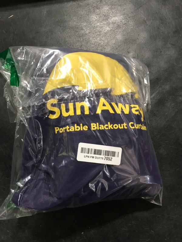 Photo 1 of SUN AWAY Portable Blackout Curtain with Suction Cups - Premium Easy Install Shade No Tools Required - Temporary Blinds, Perfect for Baby Nursery or Dorm Room - with Travel Bag (66” Long x 51” Wide)