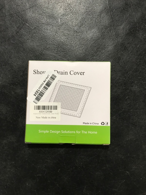 Photo 1 of Aojuxix Hair Catcher/Drain Strainer/Shower Drain Cover for Bathroom Floor Drain, Stainless Steel and Silicone (4inch, Matte Black)
