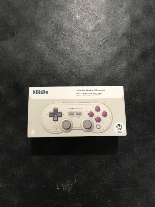 Photo 1 of 8BitDo SN30 Pro Bluetooth Controller, Hall Effect Joystick Update, Compatible with Switch, PC, macOS, Android, Steam Deck & Raspberry Pi (G Classic)
