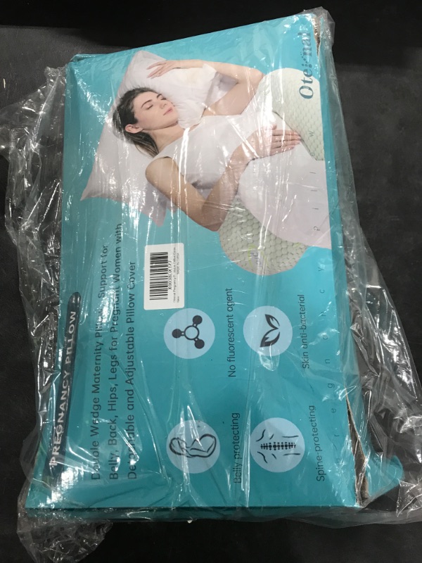 Photo 1 of Oternal Pregnancy Pillow for Pregnant Women – Comfortable Maternity Pillow for Side Sleepers, Supports Back, Belly, HIPS, and Legs, with Removable & Adjustable Cover