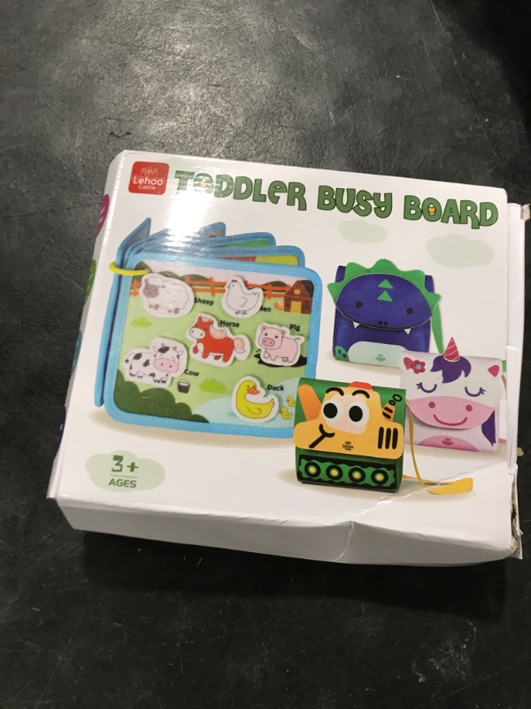 Photo 1 of Lehoo Castle Montessori Busy Board for Toddlers 2-4, Busy Book for Toddlers 1-3, Activity Books for Airplane Car, 2 Year Old Girl Toys Gift, Sensory Travel Toys, Preschool Learning Busy Book (Pink)