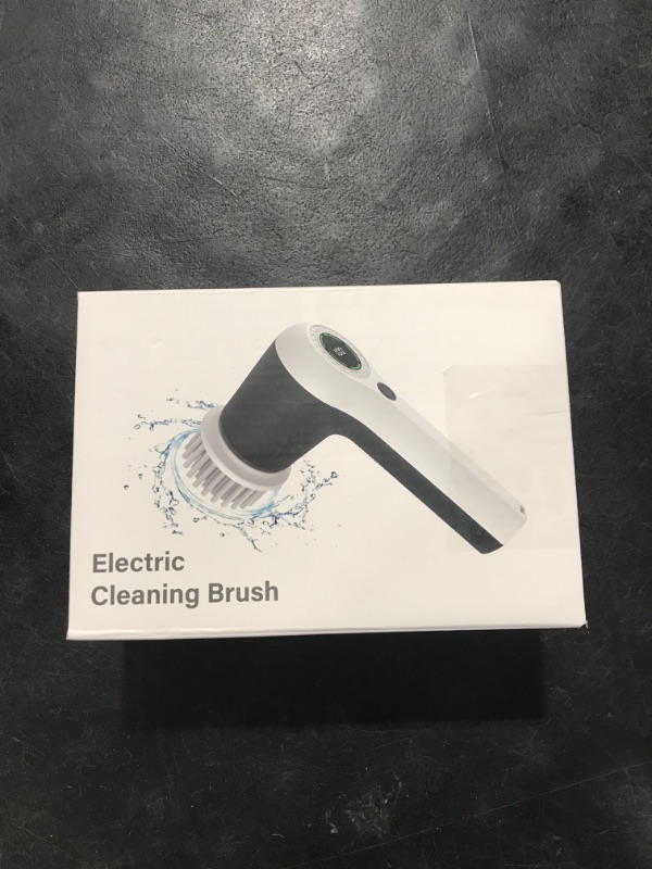 Photo 1 of PUFTEM Electric Spin Scrubber, Cordless Shower Scrubber with Battery Level Display, 2 Speeds Electric Scrubber for Cleaning with 6 Replaceable Heads, Cleaning Brush for Bathroom/Sink/Window
